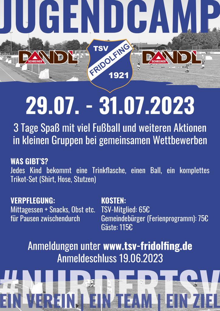 TSV Fridolfing Jugendcamp Flyer